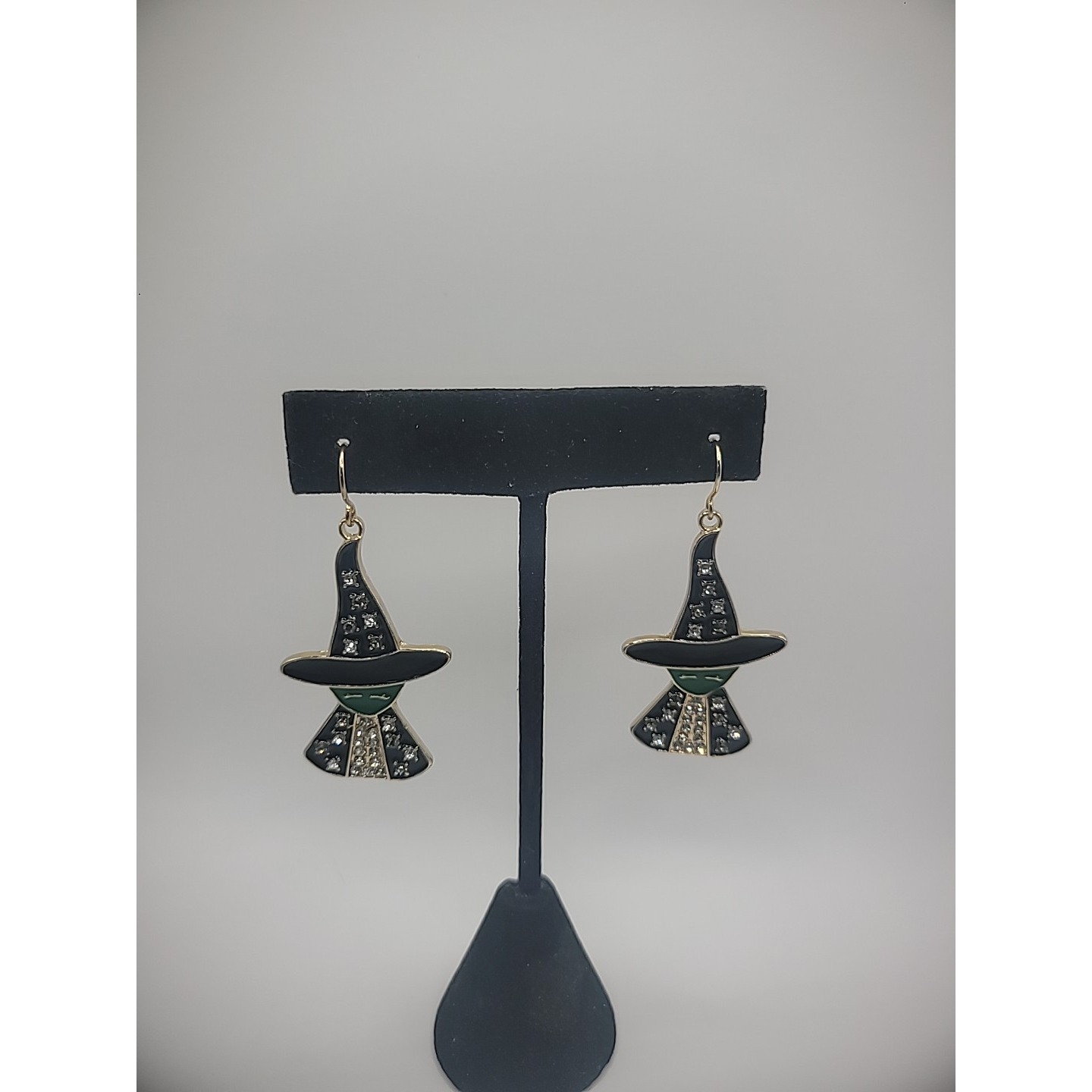 New Bijoux Bar Earrings Pieced Hook Drop Dangle Witch Hat Jewelry Costume